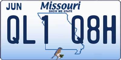 MO license plate QL1Q8H