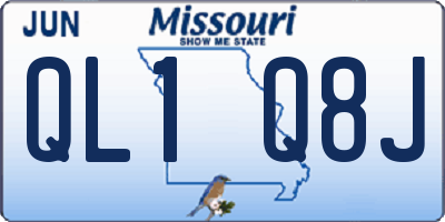 MO license plate QL1Q8J