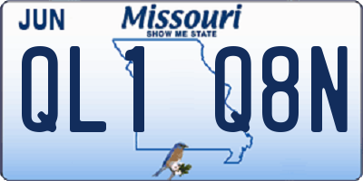 MO license plate QL1Q8N