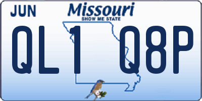 MO license plate QL1Q8P