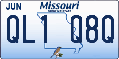 MO license plate QL1Q8Q