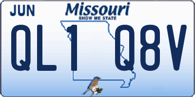 MO license plate QL1Q8V