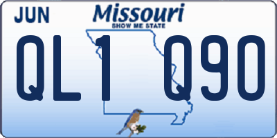 MO license plate QL1Q9O