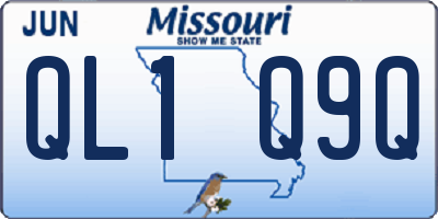 MO license plate QL1Q9Q