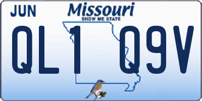 MO license plate QL1Q9V