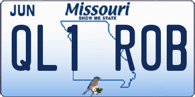 MO license plate QL1R0B