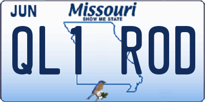 MO license plate QL1R0D