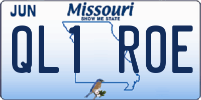 MO license plate QL1R0E