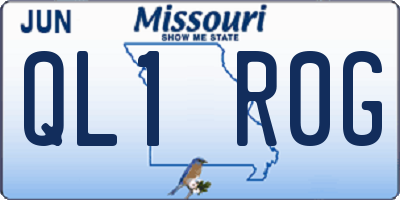 MO license plate QL1R0G