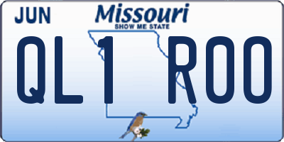 MO license plate QL1R0O