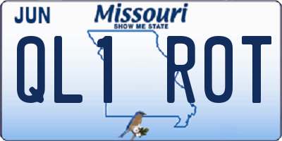 MO license plate QL1R0T