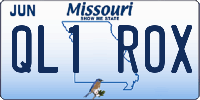 MO license plate QL1R0X