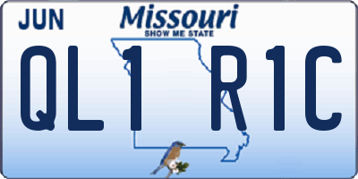 MO license plate QL1R1C