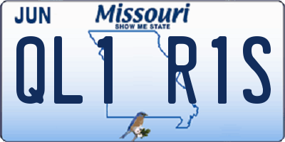 MO license plate QL1R1S