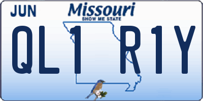 MO license plate QL1R1Y