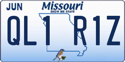 MO license plate QL1R1Z