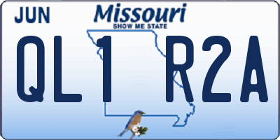 MO license plate QL1R2A