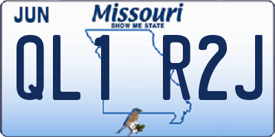 MO license plate QL1R2J
