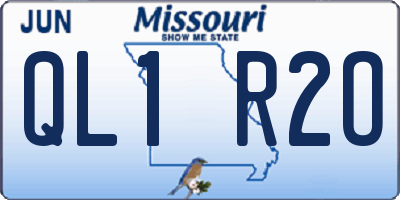MO license plate QL1R2O