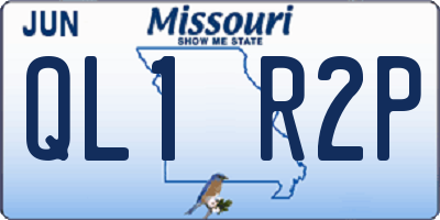 MO license plate QL1R2P