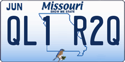 MO license plate QL1R2Q