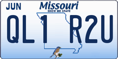 MO license plate QL1R2U