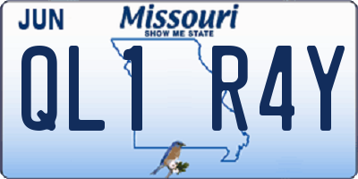 MO license plate QL1R4Y