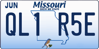 MO license plate QL1R5E