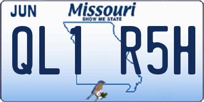 MO license plate QL1R5H