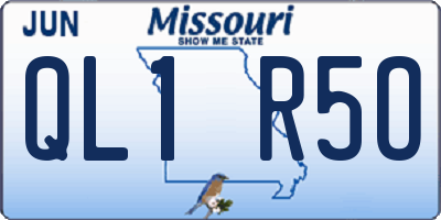 MO license plate QL1R5O