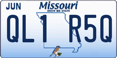MO license plate QL1R5Q