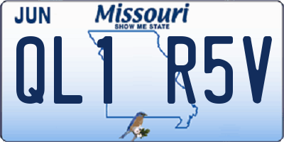 MO license plate QL1R5V