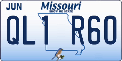 MO license plate QL1R6O