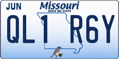MO license plate QL1R6Y