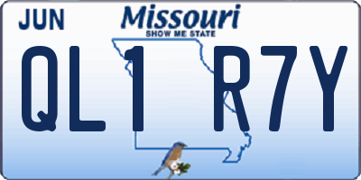 MO license plate QL1R7Y