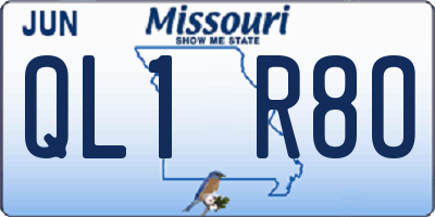 MO license plate QL1R8O