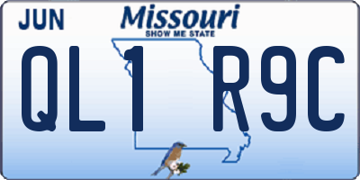 MO license plate QL1R9C