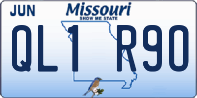 MO license plate QL1R9O