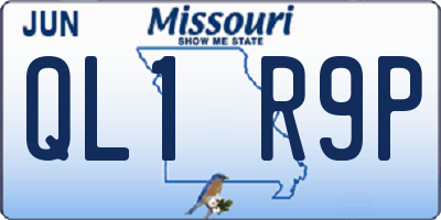MO license plate QL1R9P