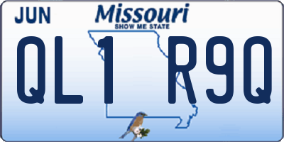 MO license plate QL1R9Q
