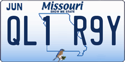 MO license plate QL1R9Y