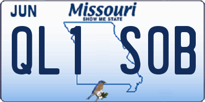 MO license plate QL1S0B