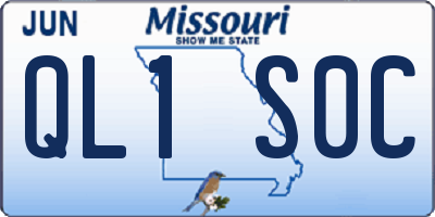 MO license plate QL1S0C