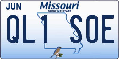 MO license plate QL1S0E