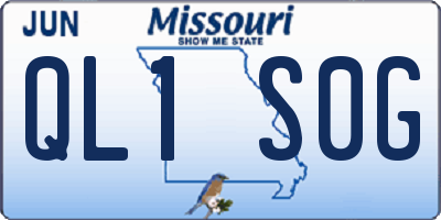 MO license plate QL1S0G