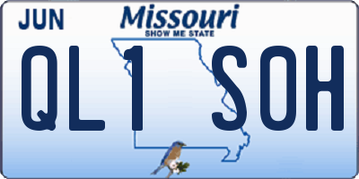 MO license plate QL1S0H