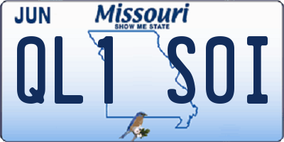 MO license plate QL1S0I