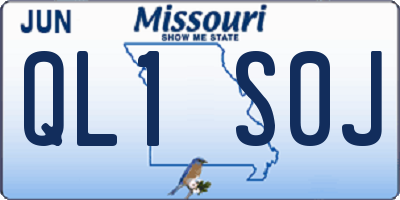 MO license plate QL1S0J