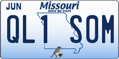 MO license plate QL1S0M