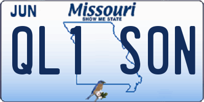 MO license plate QL1S0N